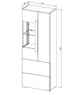 Шкаф - витрина 2 ящика Римини схема с размерами