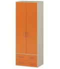 Шкаф двух створчатый с ящиками арт. 1.04 Милана дуб молочный / манго